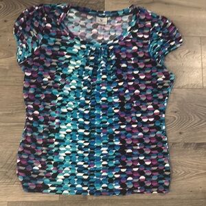 Worthington Multicolor Geometric Blouse